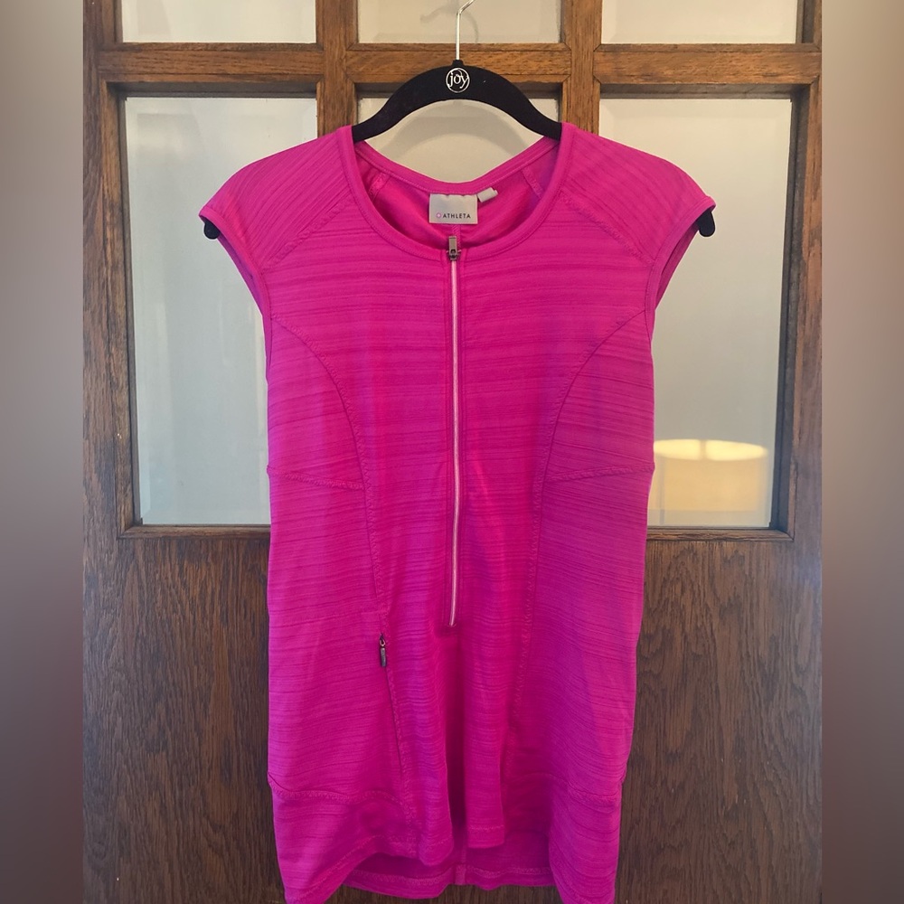 Athleta Fuchsia Zip-Up Top